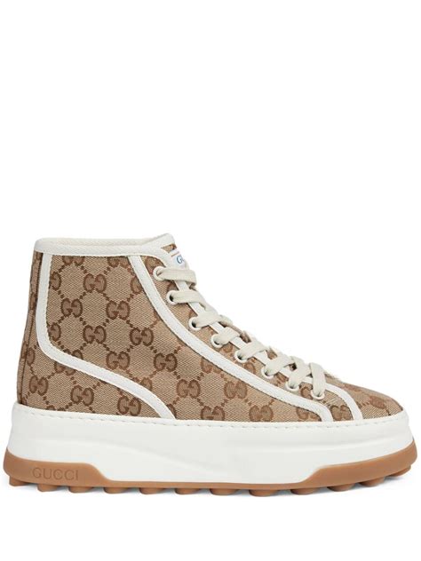 gucci high top trainers womens|farfetch gucci sneakers.